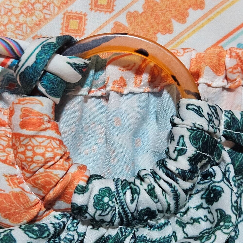 Anthropologie Split Halter Swim Cover Up Maxi Top With Boho Pattern - Picture 9 of 15